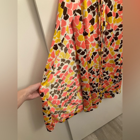 Fluttery Wide-Leg Colourful Pants with High-Leg Opening - Picture 4 of 4